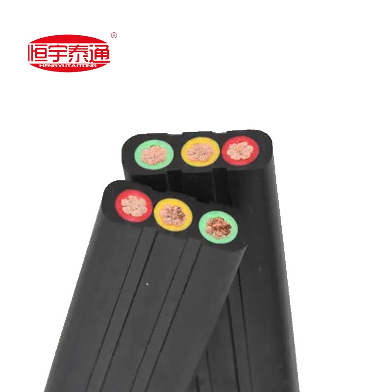 Specialus plokščias kabelis su guminiu apvalkalu